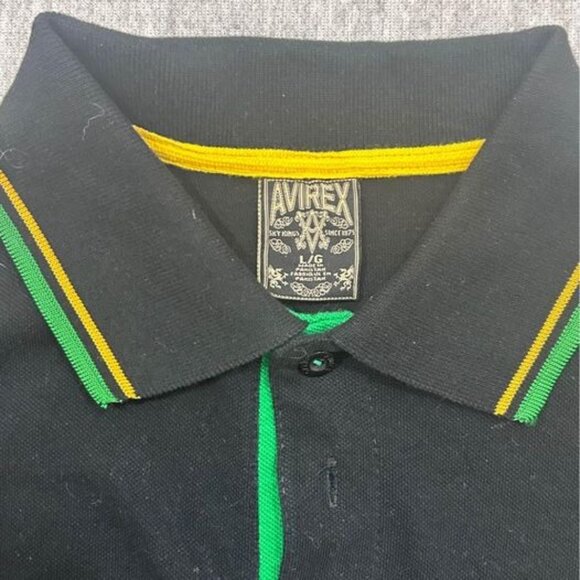 Avirex shirt mens large polo Jamaican bobsled st patrick - Picture 2 of 9